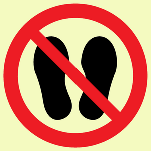 Do not step or stand here symbol only